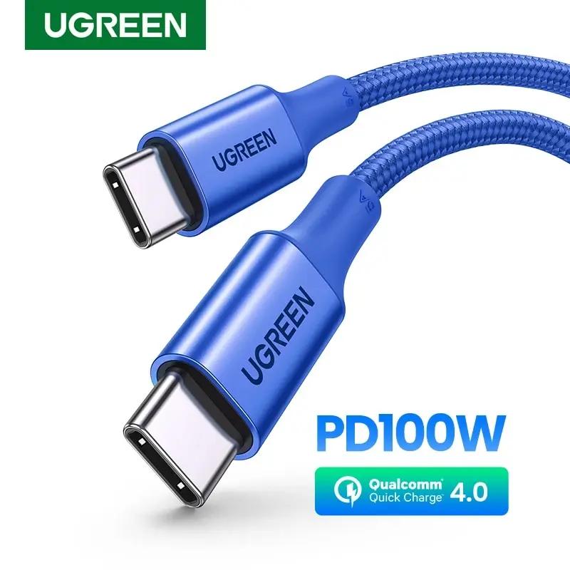 UGREEN USB C Ÿ   ̺ ڵ, ƺ, Ｚ PD100W, QC4.0, 100W